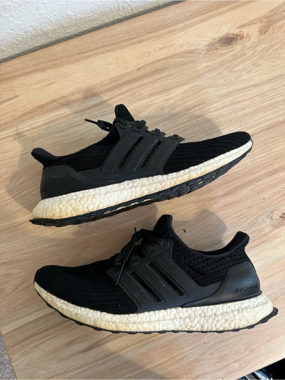 adidas Black Men's Running Sneakers with Cream Boost Midsole
